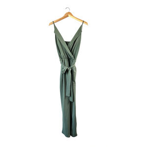 Women's Olive Colored Solid Jumpsuit M